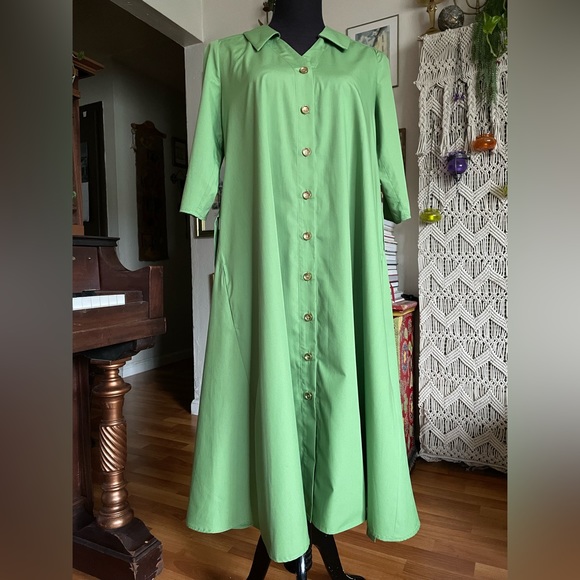 Vintage inspire Green dress - Picture 7 of 13